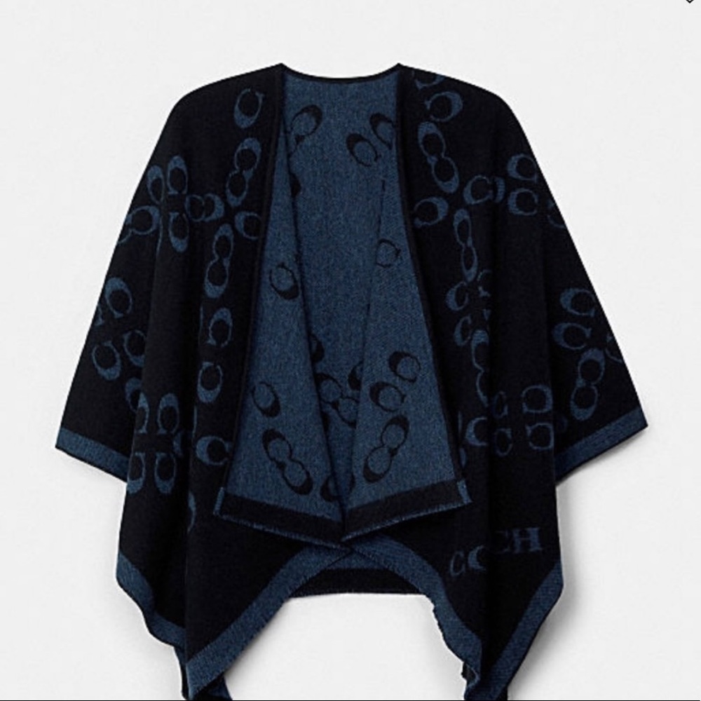 NWT COACH SIGNATURE PONCHO WRAP